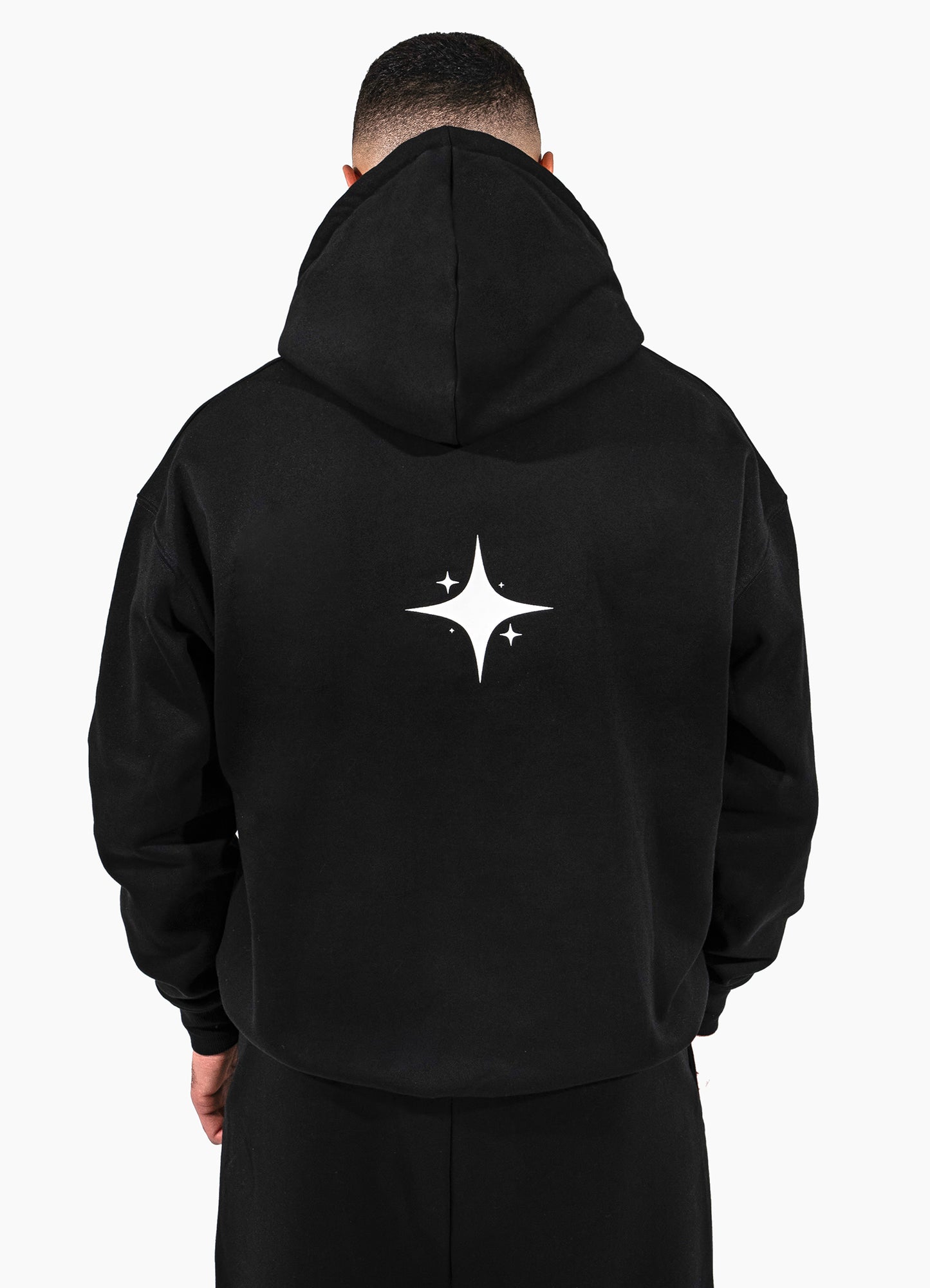 DROP SHOULDER HOODIE | BLACK