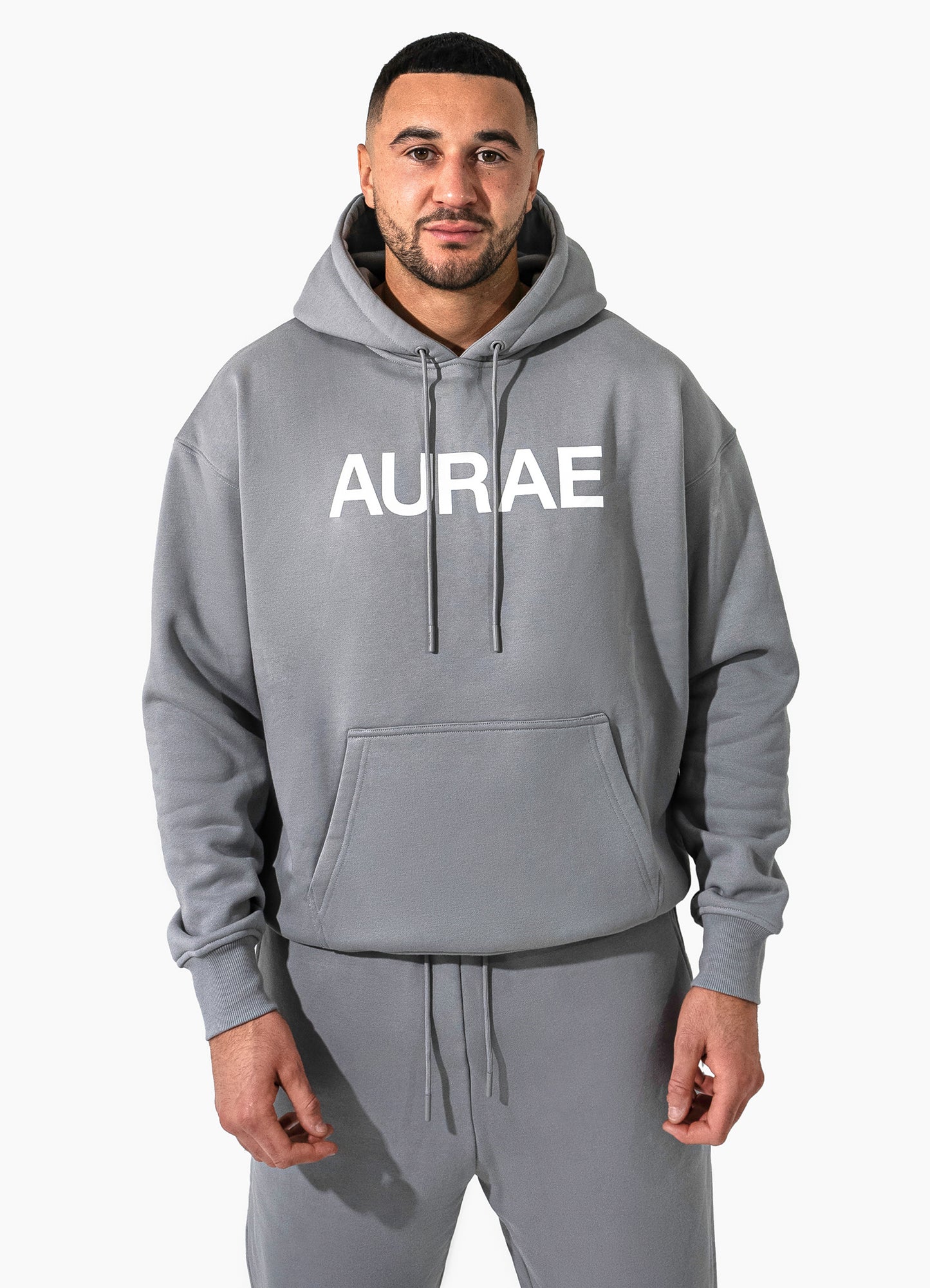 DROP SHOULDER HOODIE | GREY