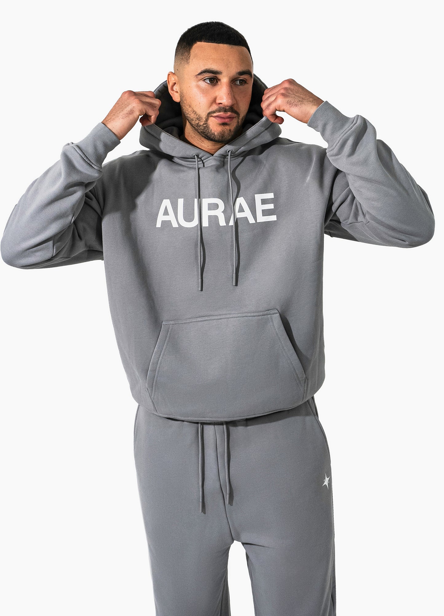 DROP SHOULDER HOODIE | GREY