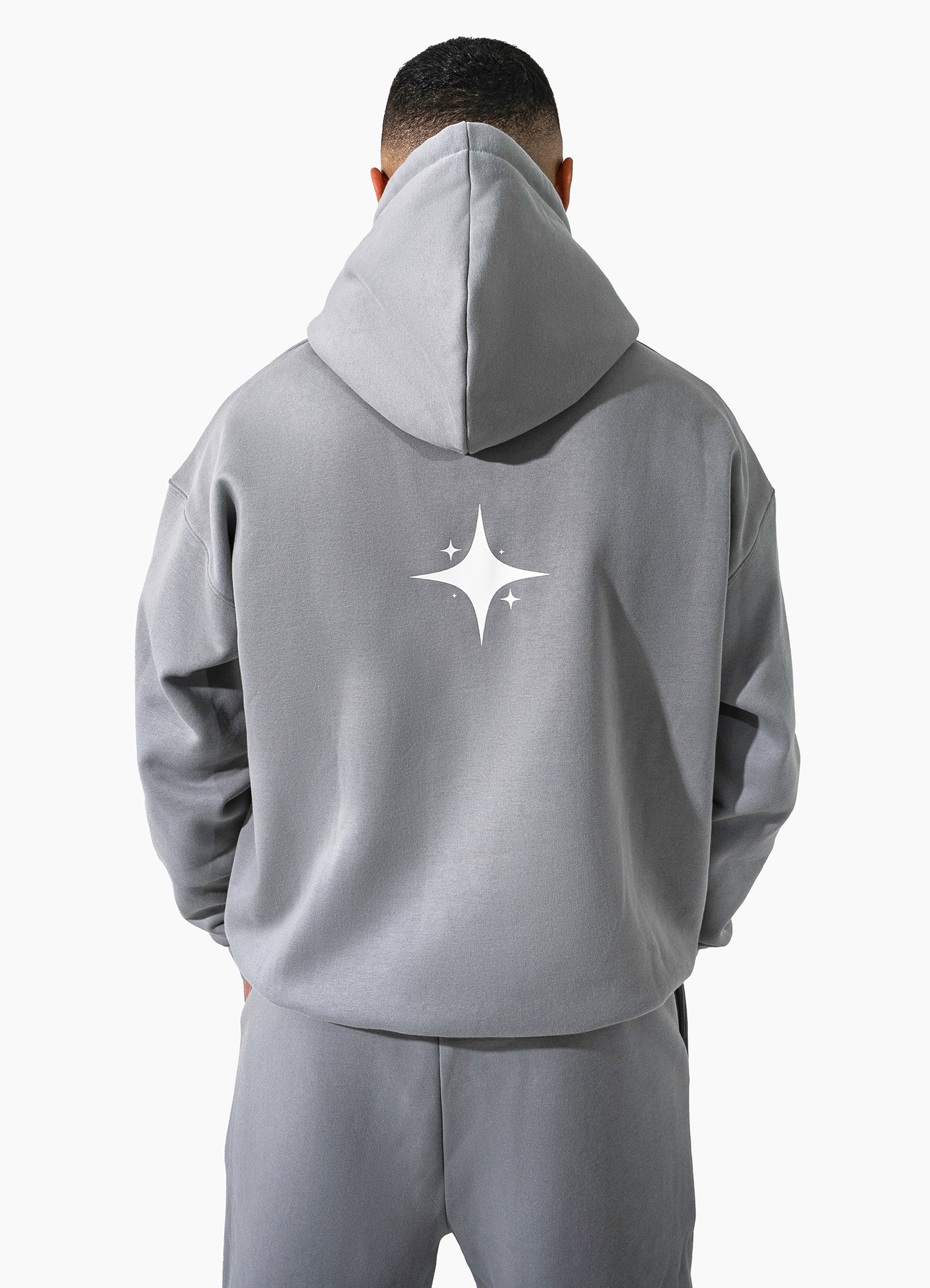DROP SHOULDER HOODIE | GREY