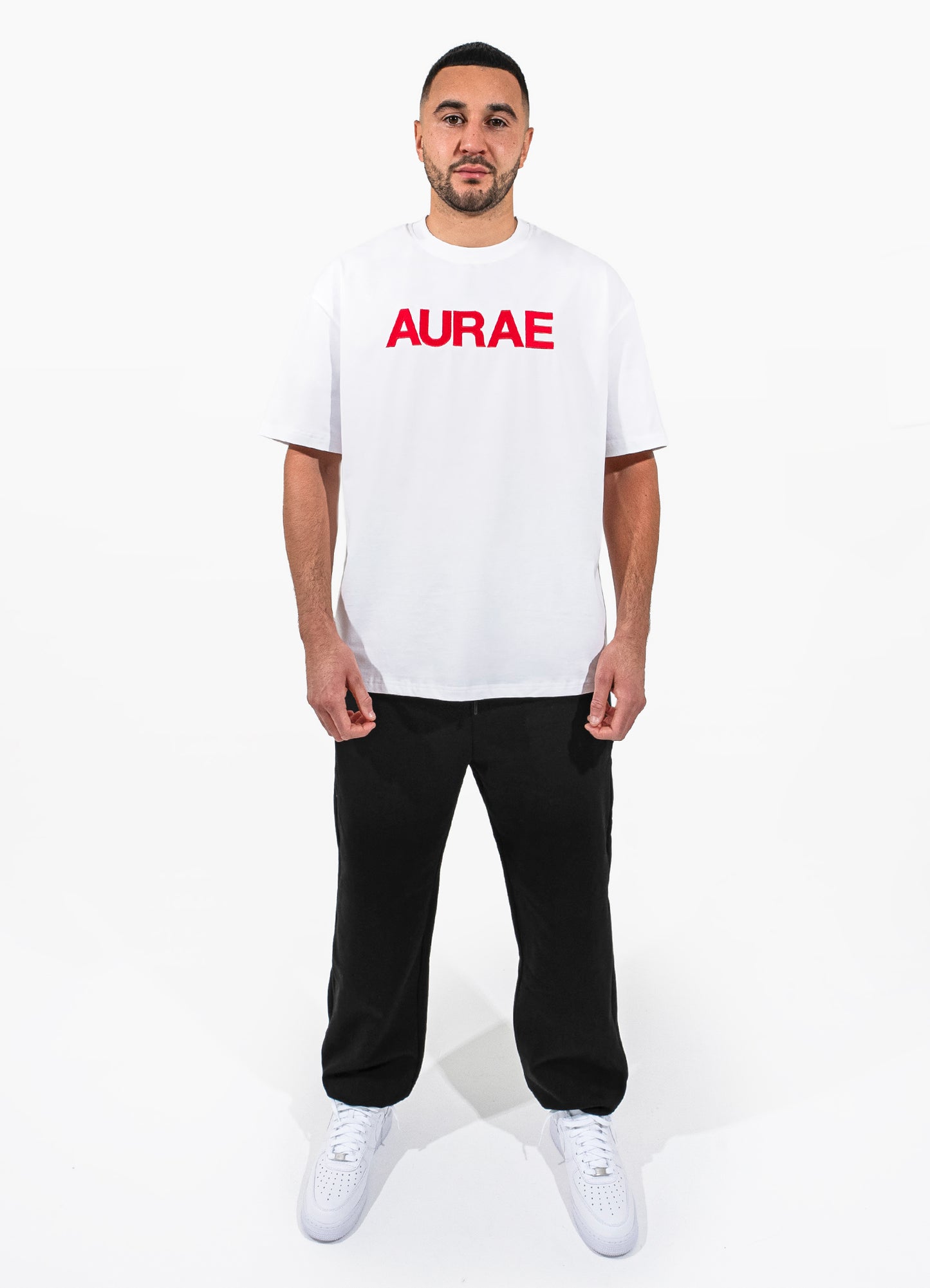OVERSIZED TEE | WHITE/RED